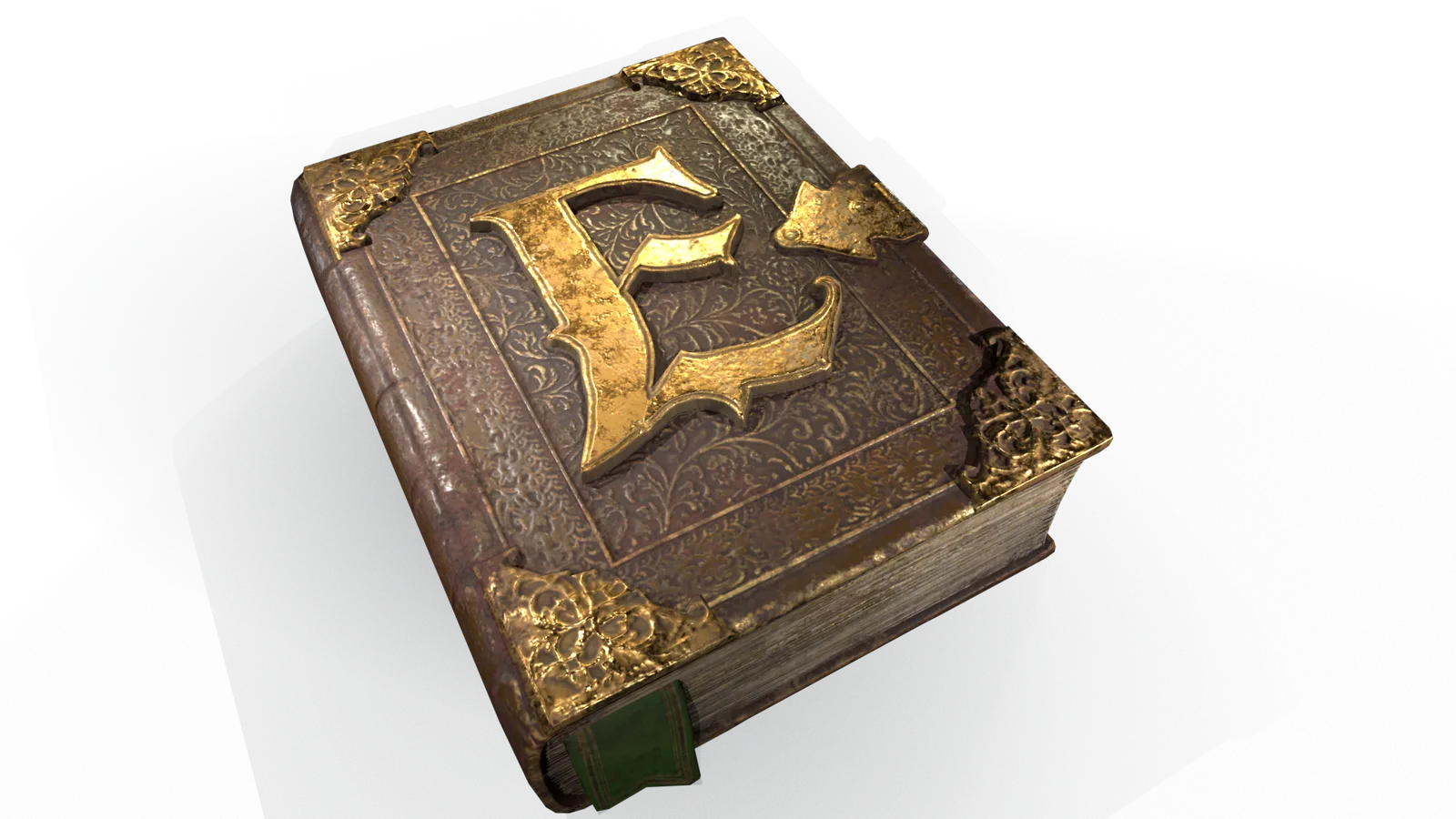 Leather-bound book with a golden E on the cover, a decorative item for Early Access players